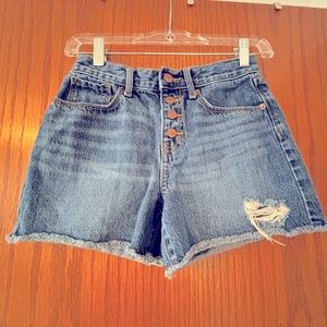 Girls  old navy button fly denim cutoff shorts